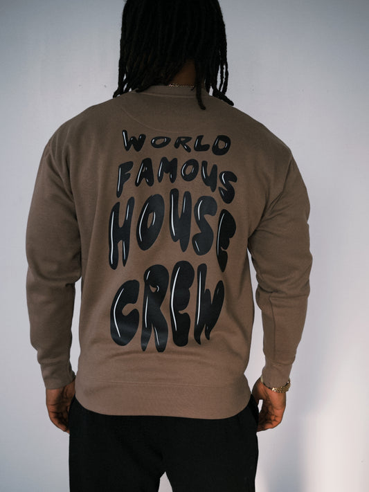 World Famous House Crew House Bubble Text Crewneck